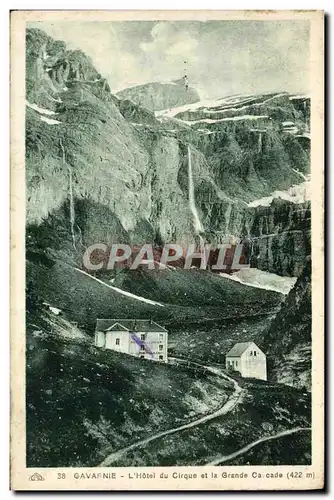 Cartes postales Gavarnie L&#39Hotel Du Cirque Et La Grande Cascade