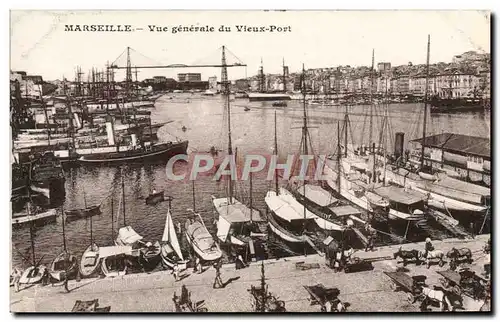 Ansichtskarte AK Marseille Vue Generale Du Vieux Port Bateaux