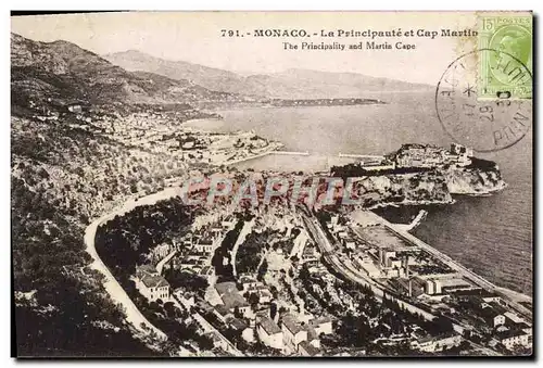 Ansichtskarte AK Monaco La Principaute Et Cap Martin