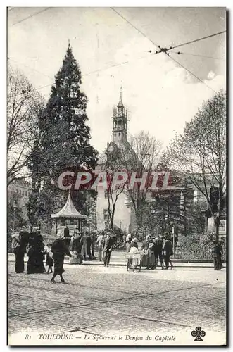 Ansichtskarte AK Toulouse Le Square Et Le Donjon Du Capitole