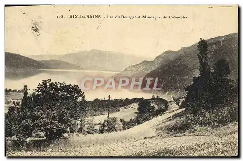 Cartes postales Aix Les Bains Lac Du Bourget Et Montagne Du Colombier