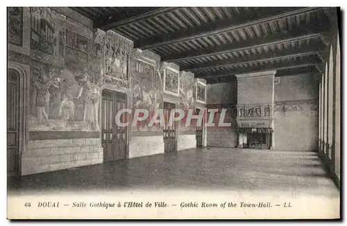 Cartes postales Douai Salle Gothique A I'Hotel De Ville