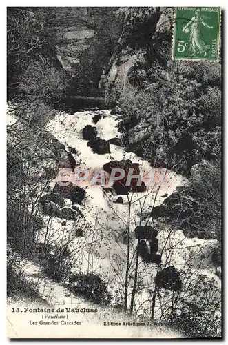 Ansichtskarte AK Fontaine De Vaucluse Les Grandes Cascades