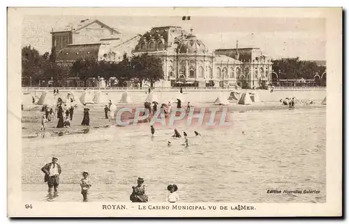 Ansichtskarte AK Royan Le Casino Municipal Vu De La Mer