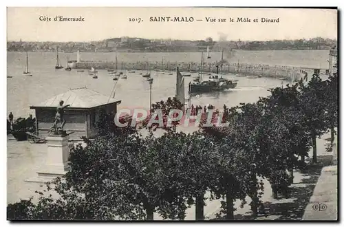 Ansichtskarte AK Saint Malo Vue Sur Le Mole Et Dinard Bateau