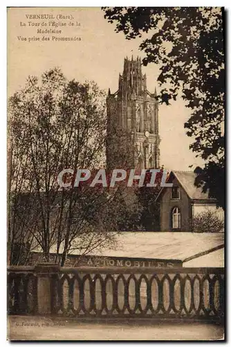 Cartes postales Vermeuil La Tour De I&#39Eglise De La Madeleine Vue prise des promenades