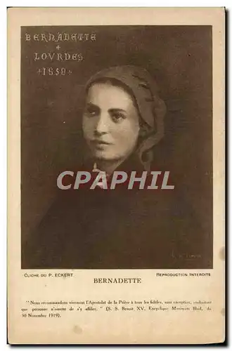 Cartes postales Bernadette Lourdes