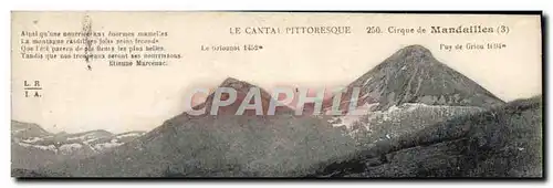 Cartes postales Le Cantal Pittoresque Cirque de Mandailles