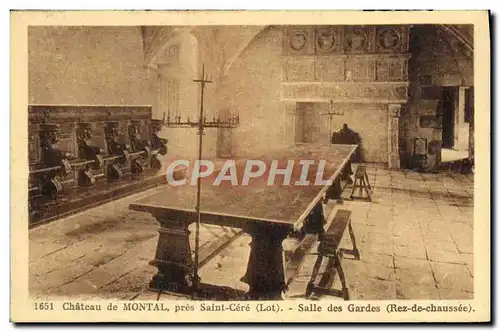 Ansichtskarte AK Chateau De Montal Pres Saint Cere Salle Des Gardes