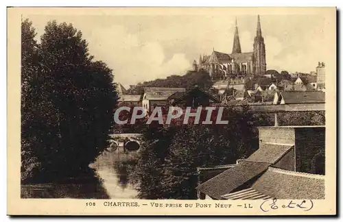 Cartes postales Chartres Vue Prise Du Pont Neuf