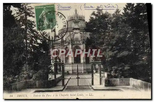 Cartes postales Dreux Entree du parc a la chapelle Saint Louis