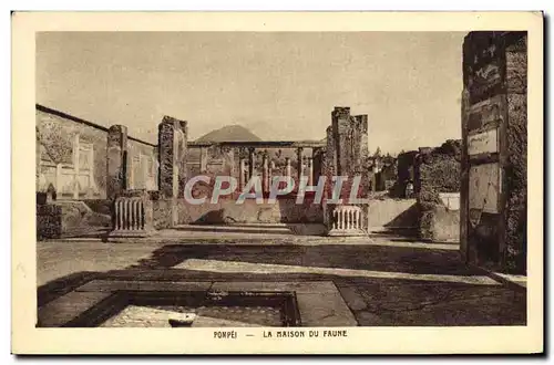Cartes postales Pompei La maison du Faune