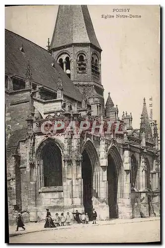 Cartes postales Poissy Eglise Notre Dame Enfants