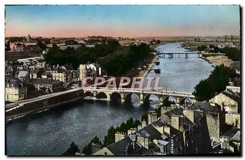 Cartes postales moderne Angers Vue Generale Vers Le Pont Du Centre sur la Mairie