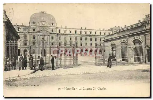 Cartes postales Marseille La Caserne St Charles Militaria