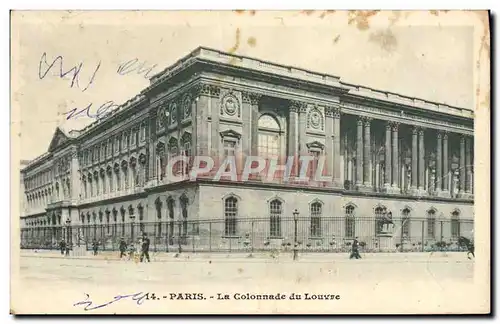 Ansichtskarte AK Paris La Colonnade Du Louvre