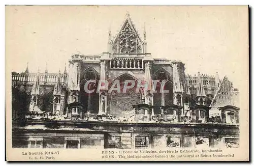 Cartes postales Reims L&#39Ecole De Medecine Derriere la cathedrale