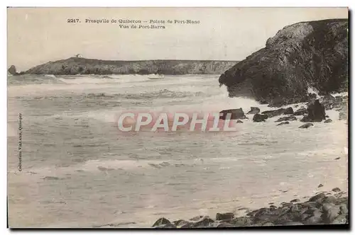 Ansichtskarte AK Presquile De Quiberon Pointe De Port Blanc Vue de Port Barra