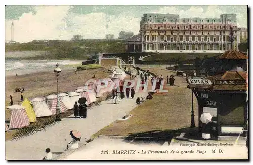 Cartes postales Biarritz La Promenade De La Grande Plage Evian