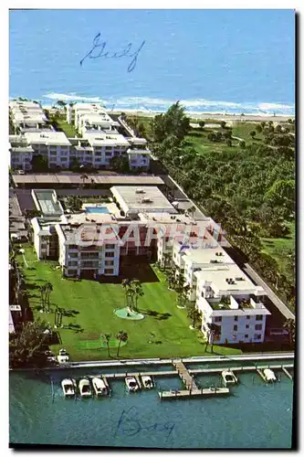 Moderne Karte Beach Harbor Club Gulf OF Mexico Drive Longboat Key Florida Sarasota