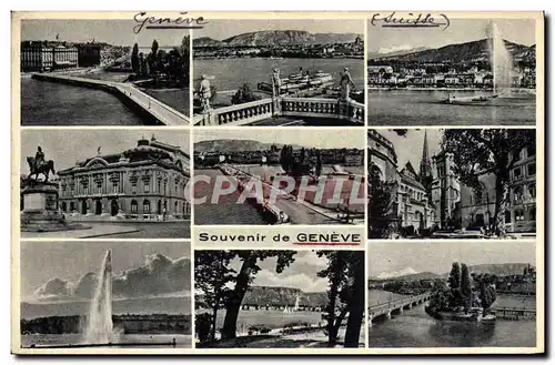 Cartes postales Souvenir De Geneve