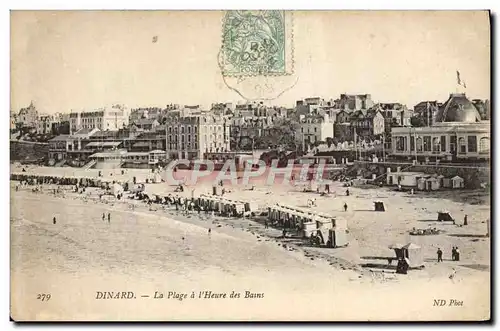 Ansichtskarte AK Dinard La Plage A I&#39Heure Des Bains