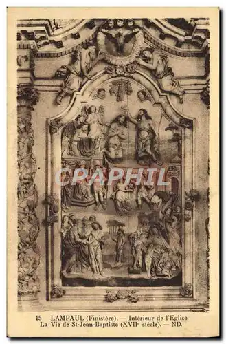 Cartes postales Lampaul Interieur De I&#39Eglise La vie de St Jean Baptiste