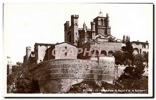 Cartes postales Beziers Cathedrale St Nazaire Et Le Rempart