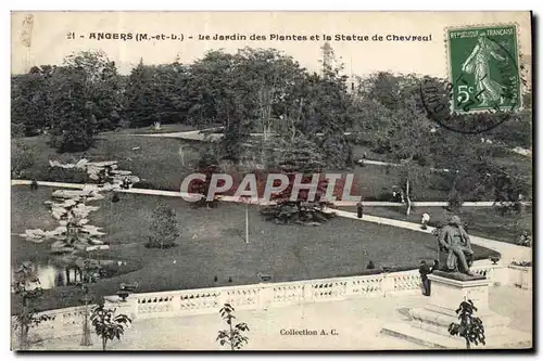 Ansichtskarte AK Angers Le Jardin Des Plantes Et La Statue De Chevreul