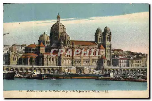 Cartes postales Marseille La Cathedrale Prise De La Jetee De La Joliette
