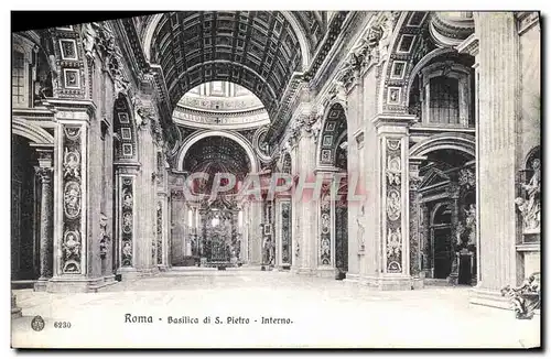 Cartes postales Roma Basilica S Pietro Interno