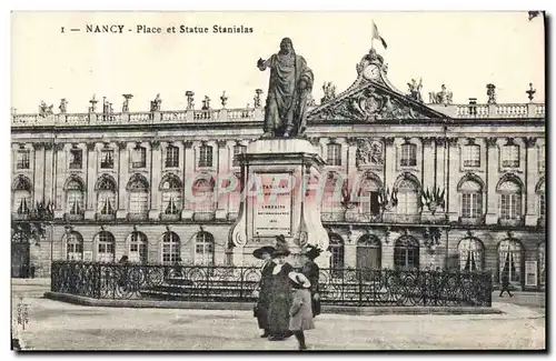 Cartes postales Nancy Place Et Statue Stanislas