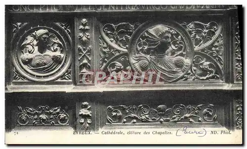 Cartes postales Evreux Cathedrale Cloture Des Chapelles