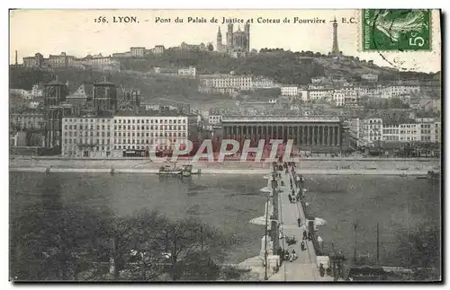 Cartes postales Lyon Pont Du Palais De Justice Et Coteau De Fourviere