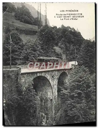 Cartes postales Pierrefitte Luz Saint Sauveur Le Pont D&#39Enfer Train