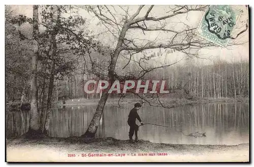 Cartes postales St Germain en Laye La Mare aux Canes Peche Pecheur