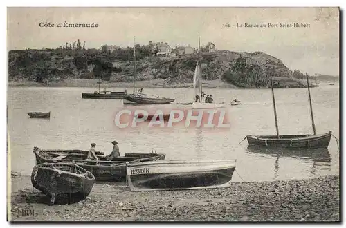 Cartes postales La Rance au port Saint Hubert Bateaux