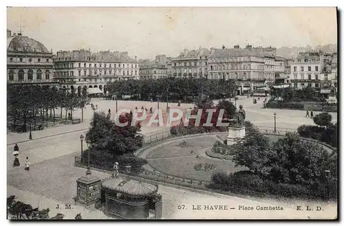 Cartes postales Le Havre Place Gambetta