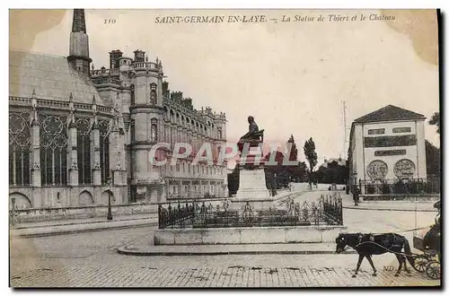 Cartes postales Saint Germain En Laye La Statue de Thiers et Chateau