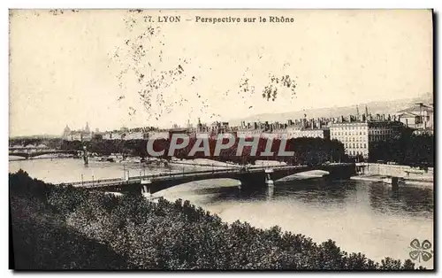 Cartes postales Lyon Perspective Sur le Rhone