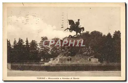 Ansichtskarte AK Torino Monumento a Amedeo di Savoia