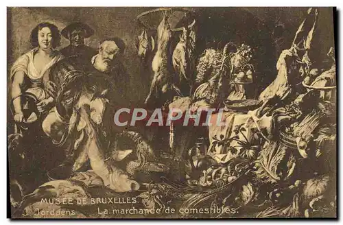 Ansichtskarte AK Musee De Bruxelles La Marchande de Comestibles Jordaens