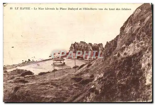 Ansichtskarte AK Le Havre Le Nice Havrais la Place Dufayel et l&#39hotellerie vus du haut des falaises