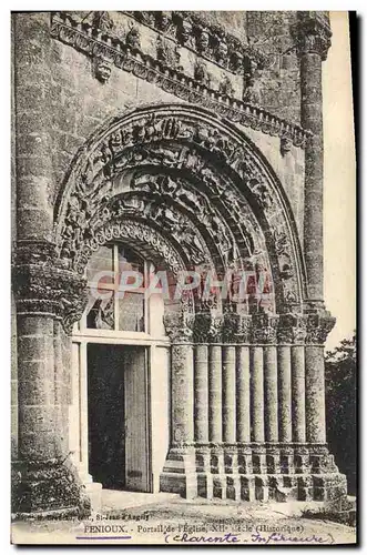 Ansichtskarte AK Fenioux Portail de L&#39Eglise