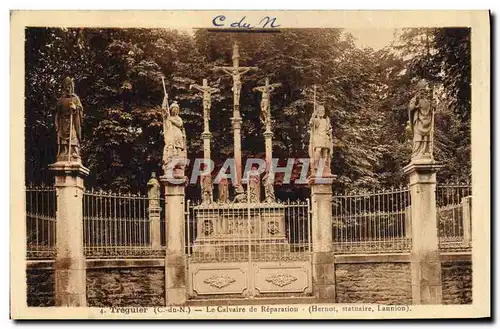 Cartes postales Treguier Le calvaire en reparation