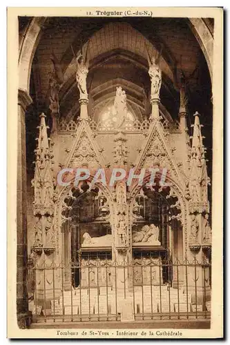 Ansichtskarte AK Treguier Tombeau de St Yves Interieur de la cathedrale