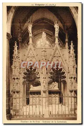 Cartes postales Treguier Tombeau de St Yves Interieur de la cathedrale