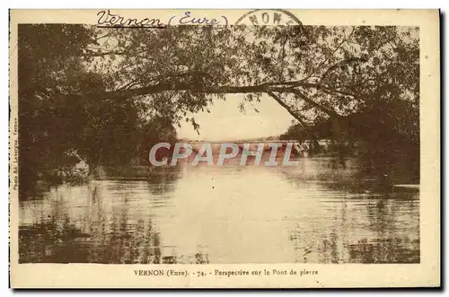 Cartes postales Vernon Perspective Sur le Pont de Pierre