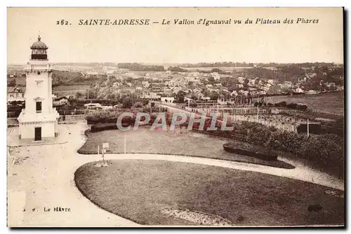 Cartes postales Sainte Adresse Le Vallon d&#39Ignauval vu du Plateau des phares