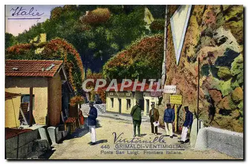 Cartes postales Grimaldi Ventimiglia Ponte San Luigi Frontiera Italiana Douanes